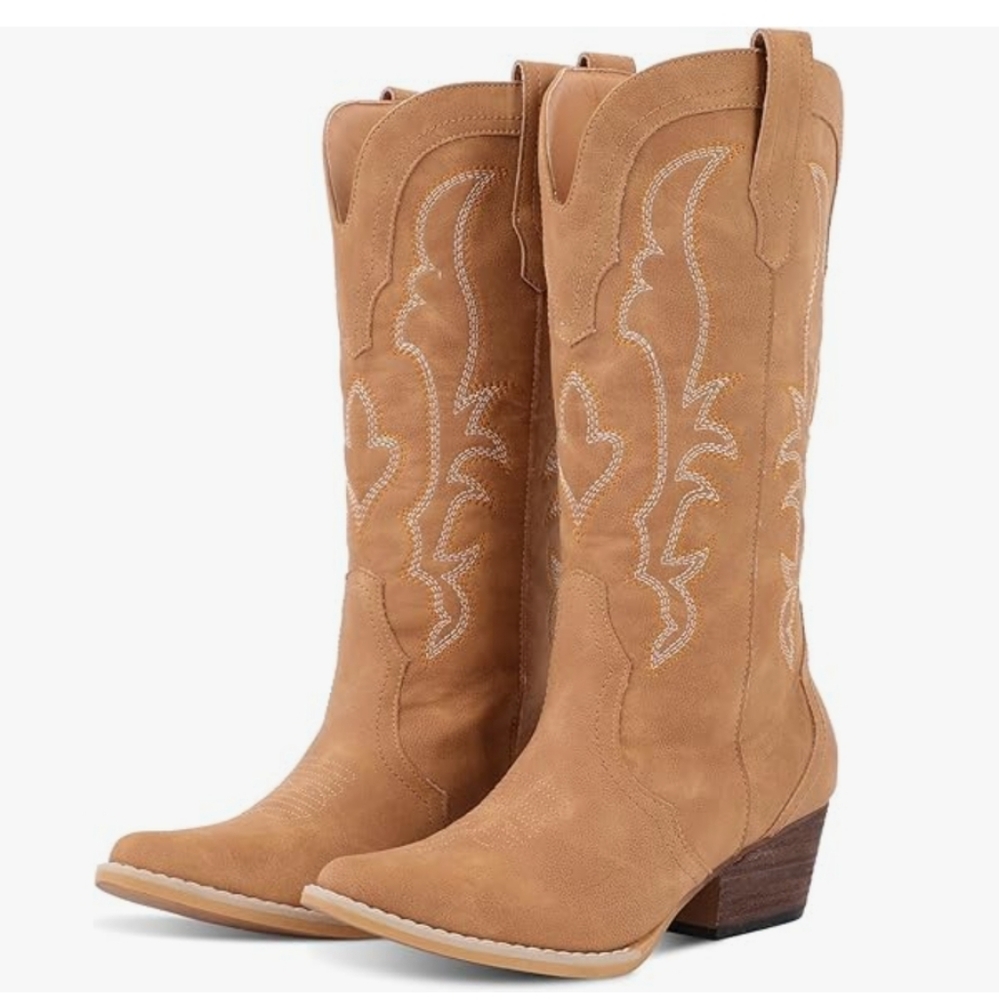 Western Embriodered Cowboy Boots NWT - Picture 1 of 4